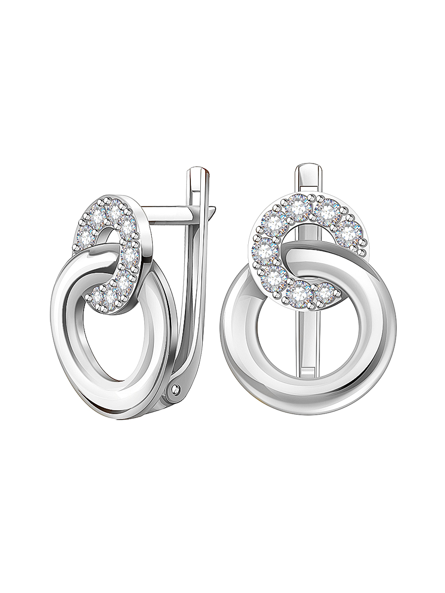 Серьги геометрия из серебра 925 | 2101275-00775