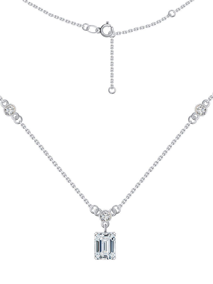 Колье из белого золота 585 с бриллиантом 1,91 карата  | 0320634М06422