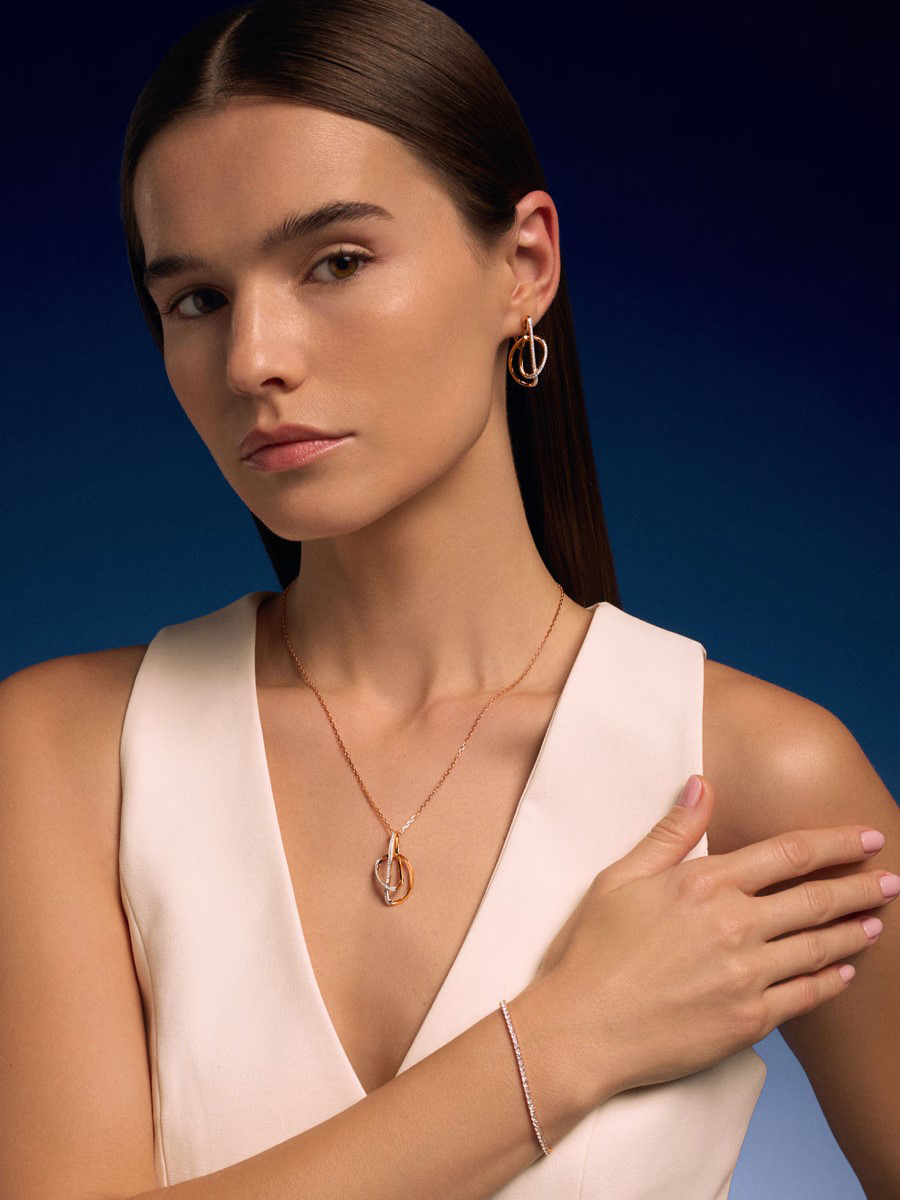 Серьги золотые 585 с бриллиантами  | 2101795М00000