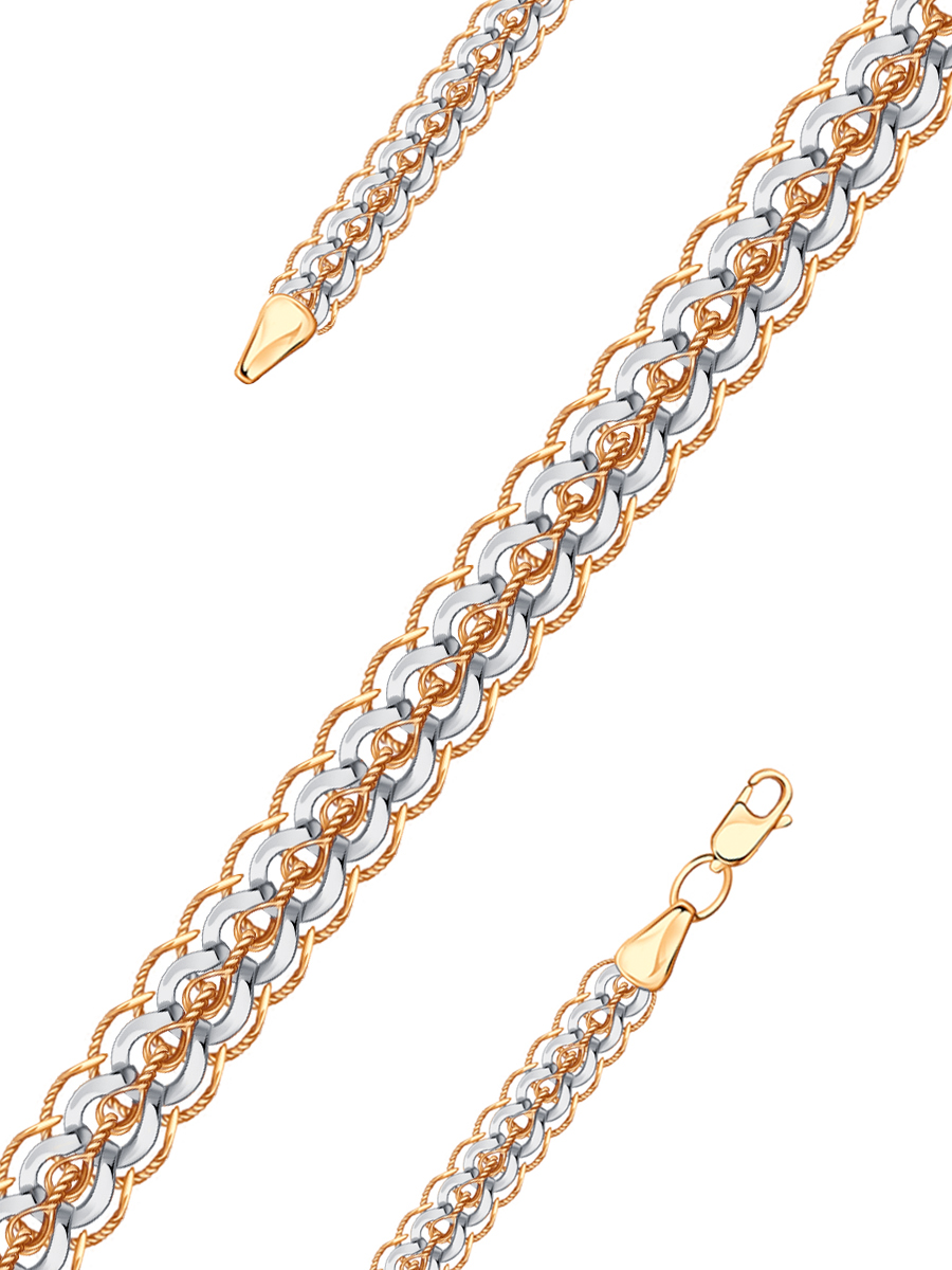 Браслет золотой 585 эксклюзивное плетение Фараон 5 мм | 0760048-10246