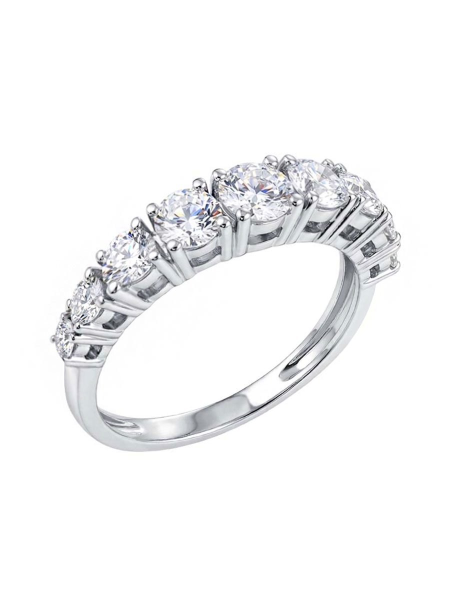 Кольцо дорожка серебряное 925 с фианитами | 0101743-00775