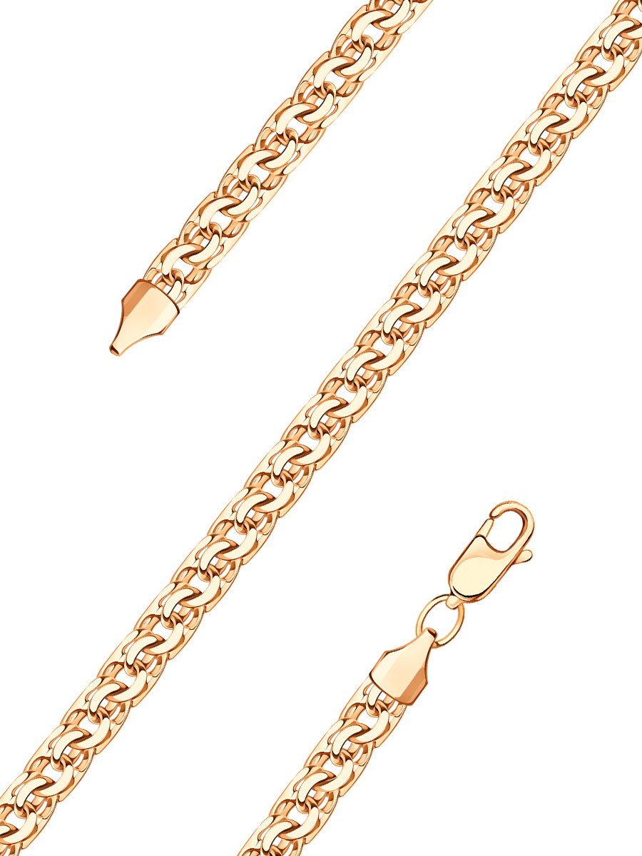 Браслет золотой 585 плетение Бисмарк 6,5 мм  | 12120382123