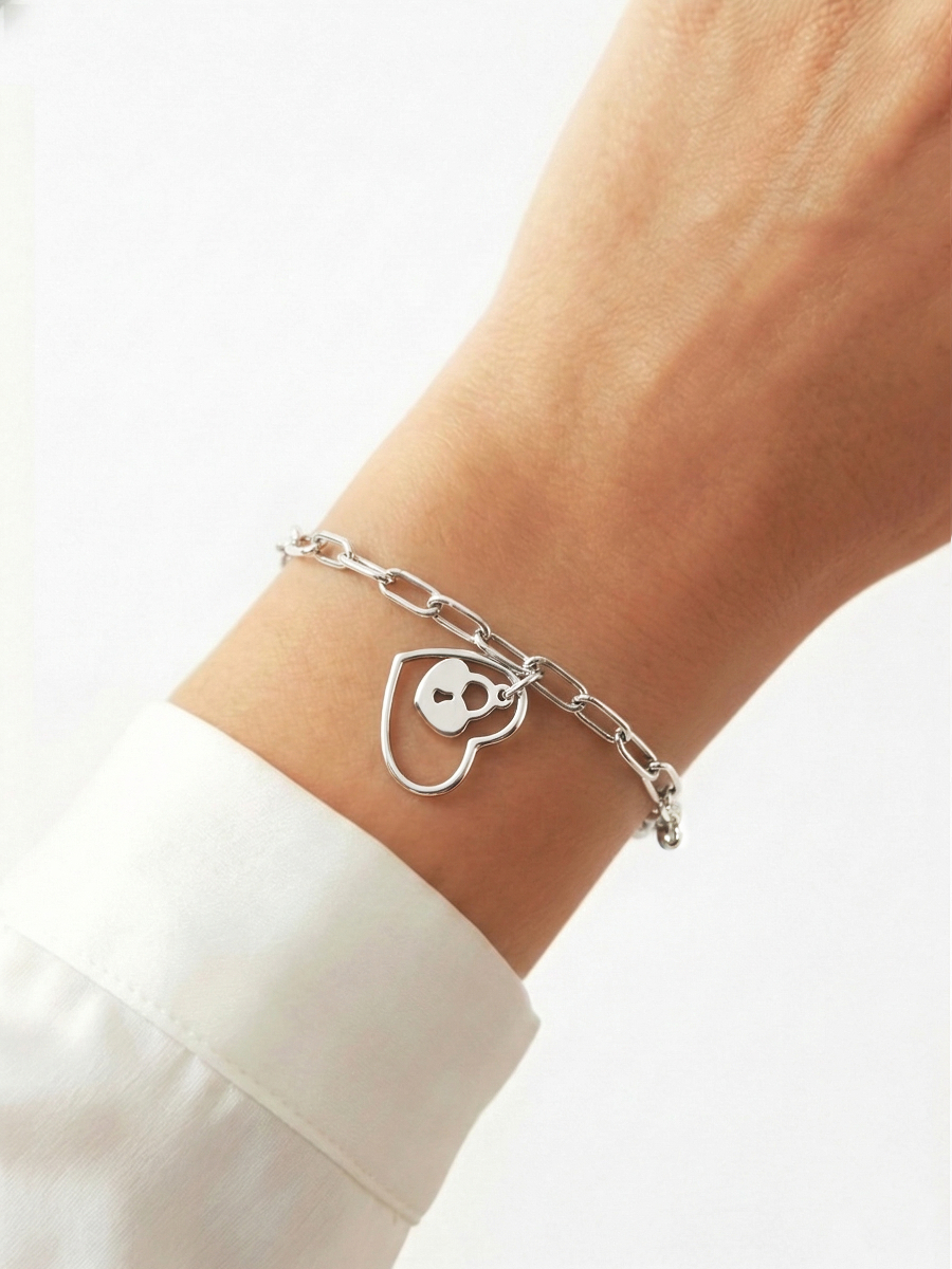 Браслет серебряный 925 с подвесками  | 0720818-00245