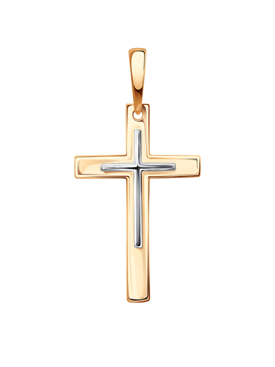 Подвеска золотая 585 крестик  | 0800240-00246