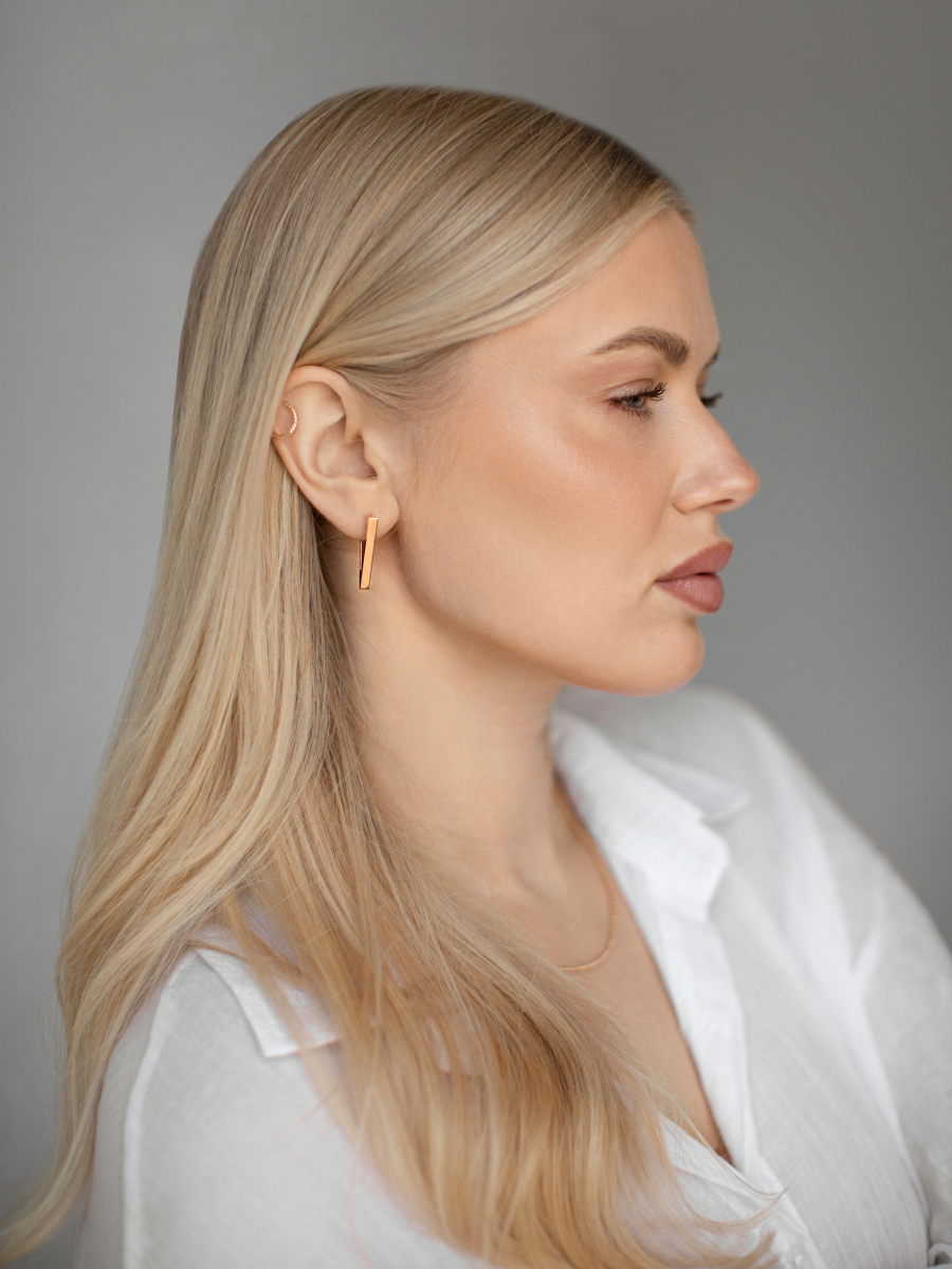 Серьги золотые 585 без камней | 0201962-00240