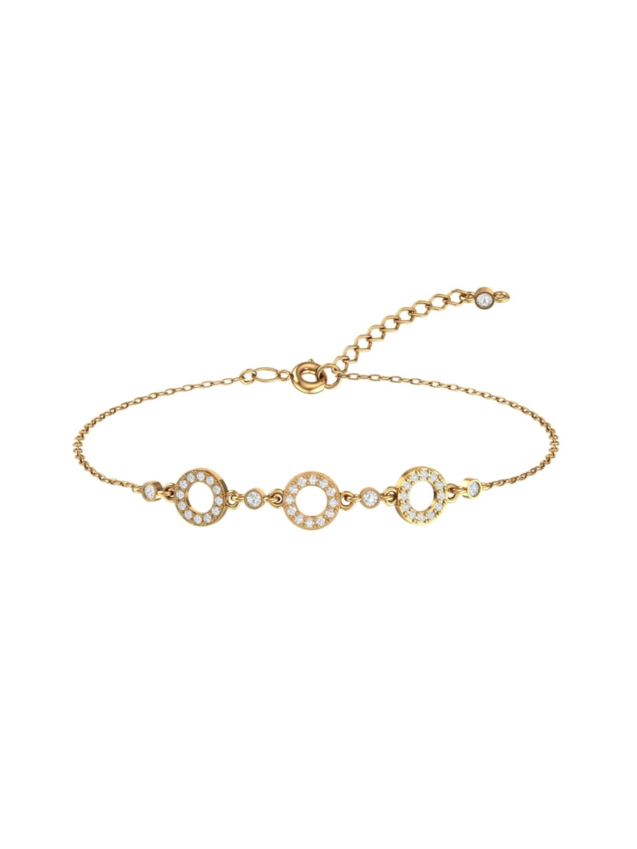 Браслет золотой 585 с фианитами | 0720600-00770