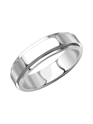 Кольцо обручальное серебряное 925 без камней 5 мм