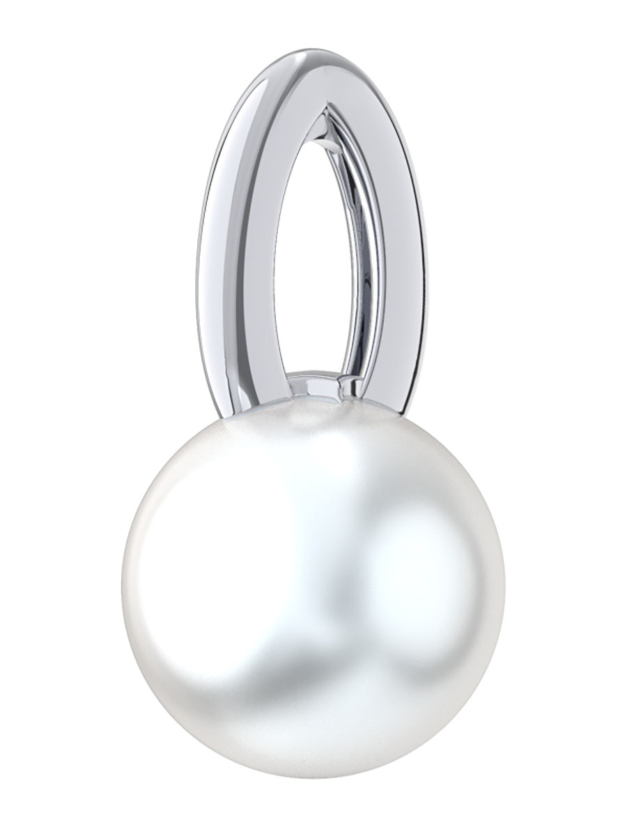 Подвеска серебряная 925 с белым жемчугом | 4101598-03675