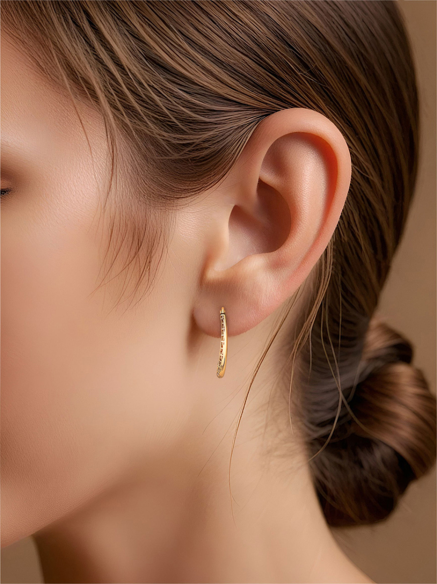 Серьги золотые 585 без камней  | 9201458Л00240