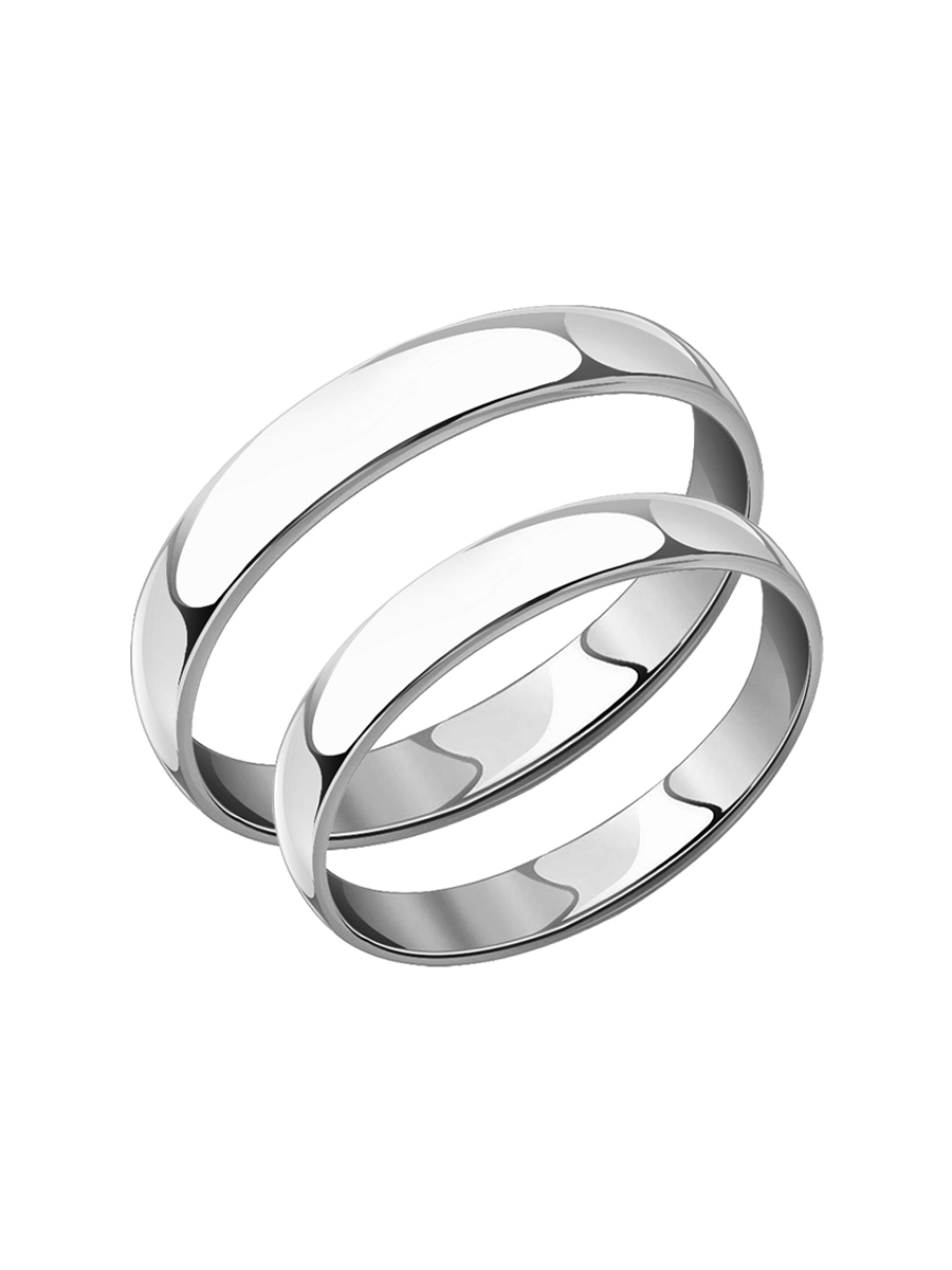 Кольцо обручальное из серебра 925 без камней 4мм | 1000986-00245