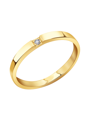 Кольцо золотое 585 с бриллиантом 