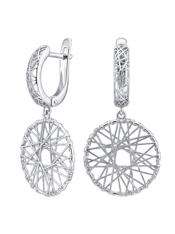 Серьги подвески серебряные 925