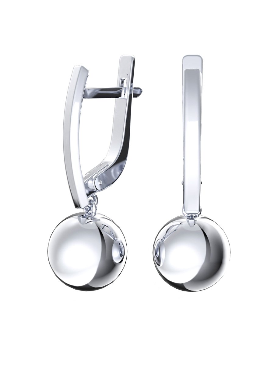 Серьги щарики из серебра 925 без камней | 0221994-00245
