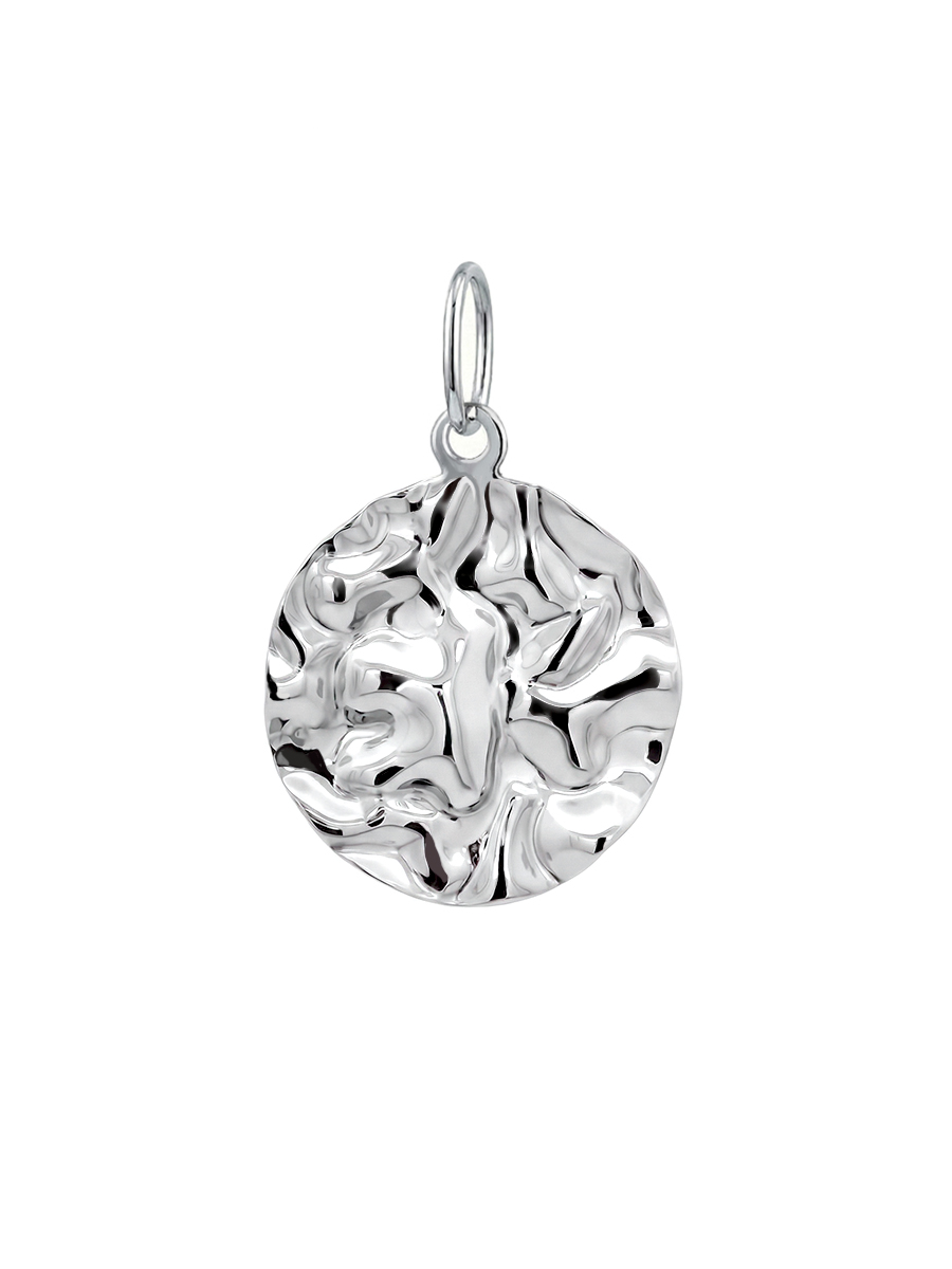 Подвеска серебряная 925 мятый металл  | 4111807-00245