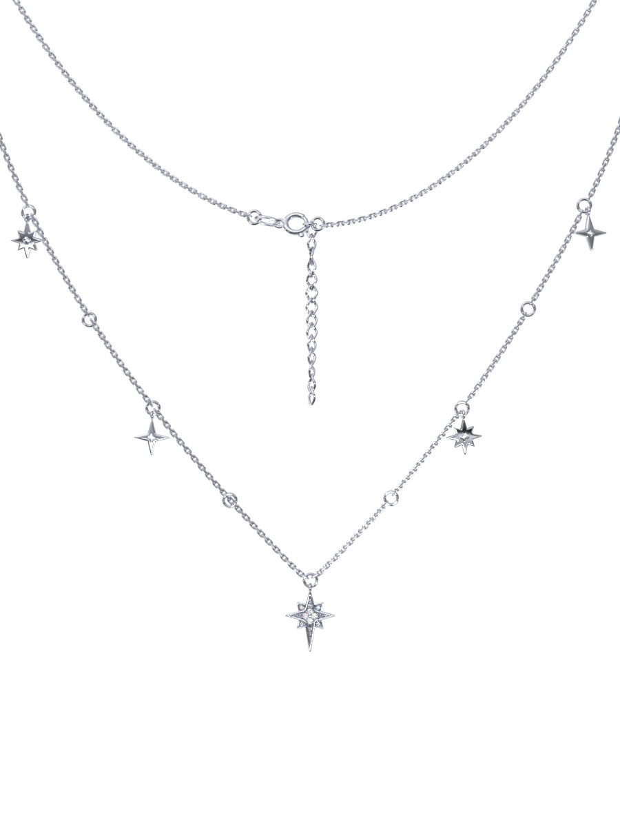 Колье из серебра 925 с фианитами | 3121640-00775