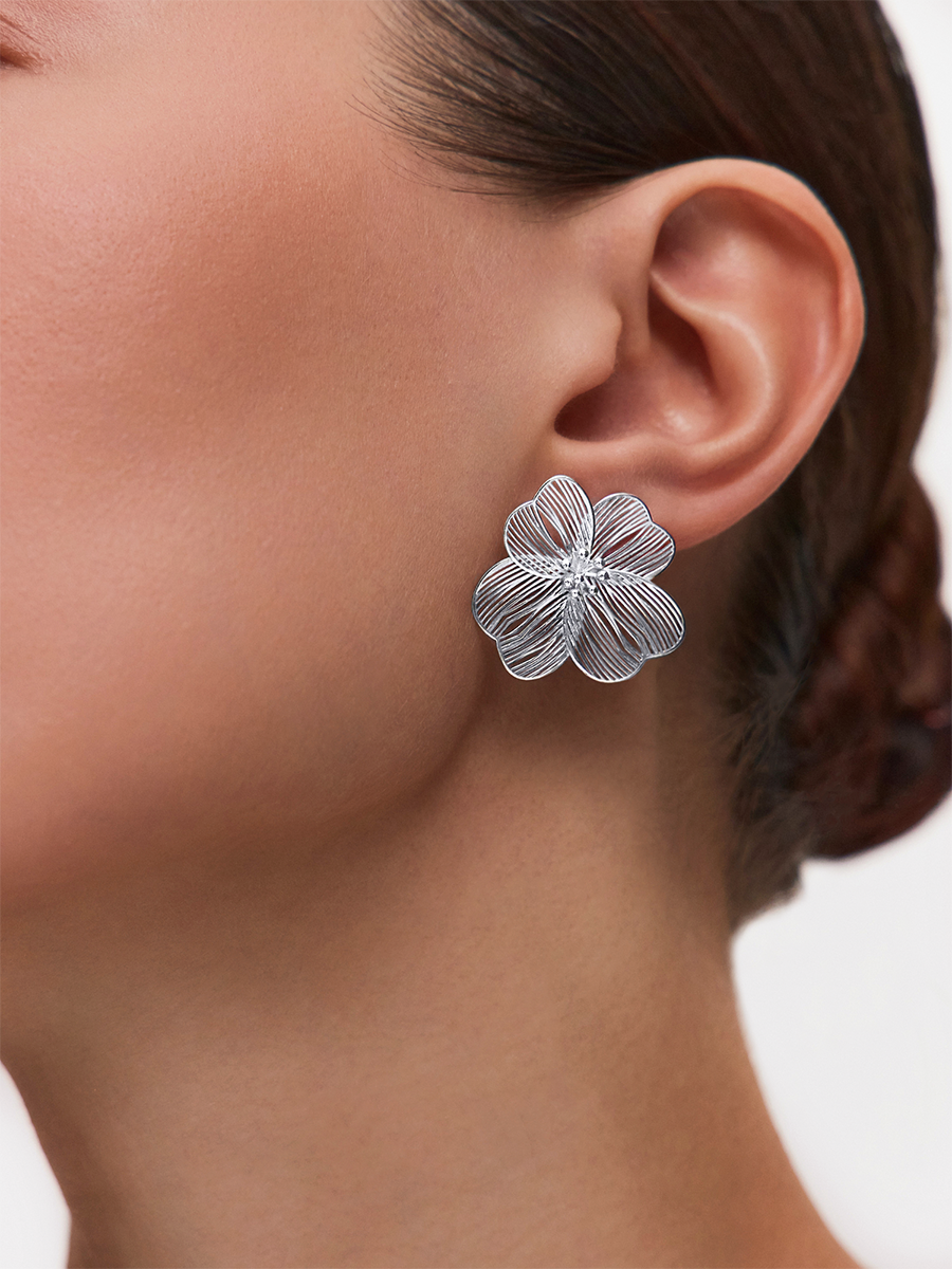Серьги серебряные 925 цветы  | 0202277Л00245