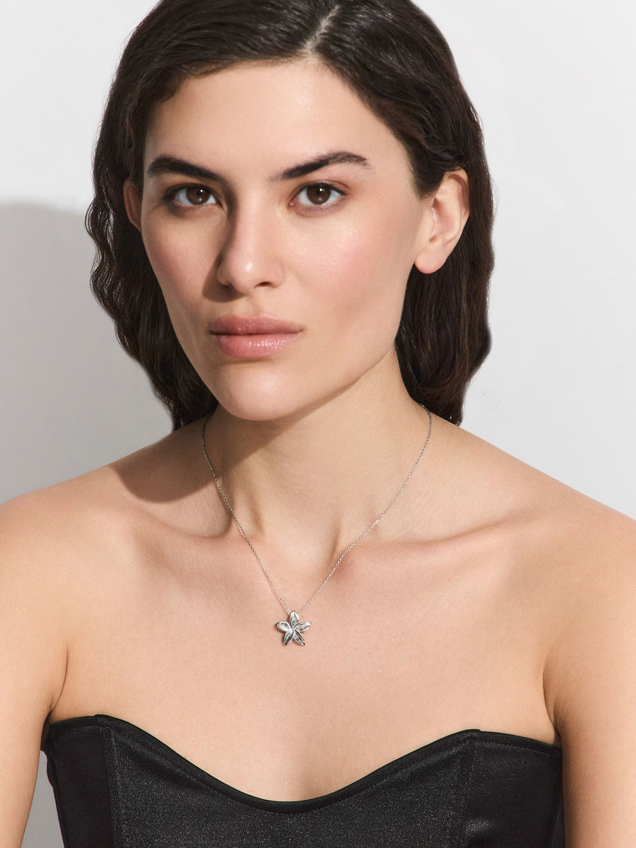 Подвеска цветок серебряная 925  | 4101796Л00245