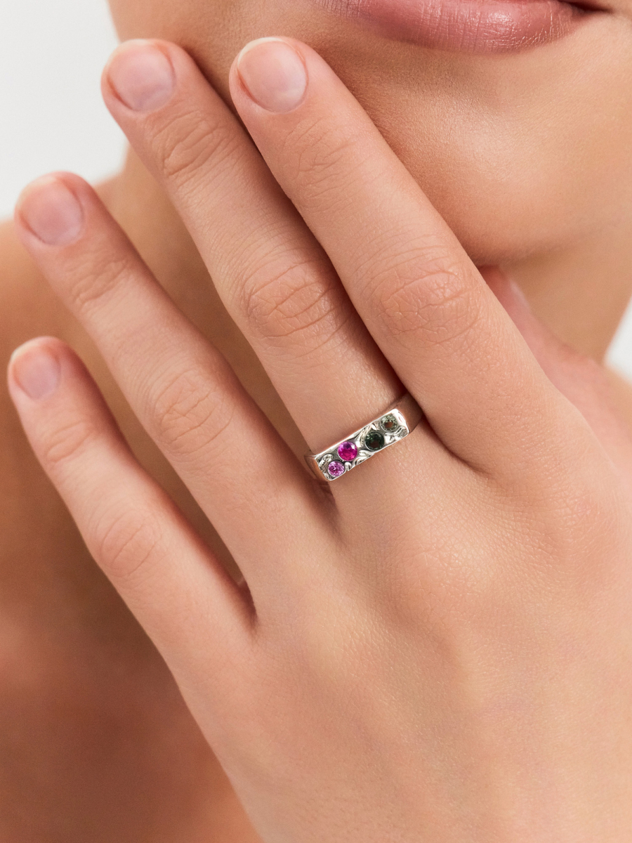 Кольцо серебряное 925 с кварцем | 1101778-00355