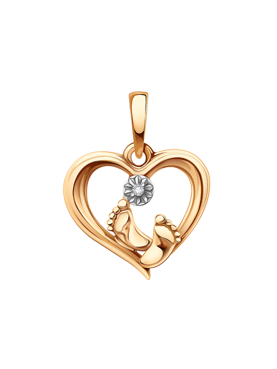 Подвеска золотая 585 для мамы  | 0400830-00770