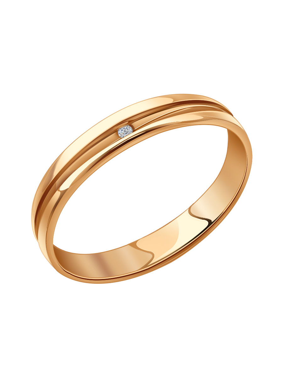 Кольцо обручальное золотое 585 пробы 3,5 мм | 1000026-00770