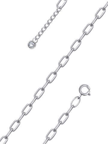 Браслет серебряный женский на руку 925 цепочка с камнем фианитом 