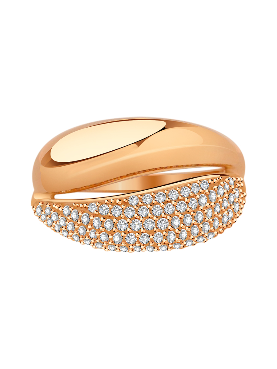 Кольцо золотое 585 с фианитами  | 1101759-00770