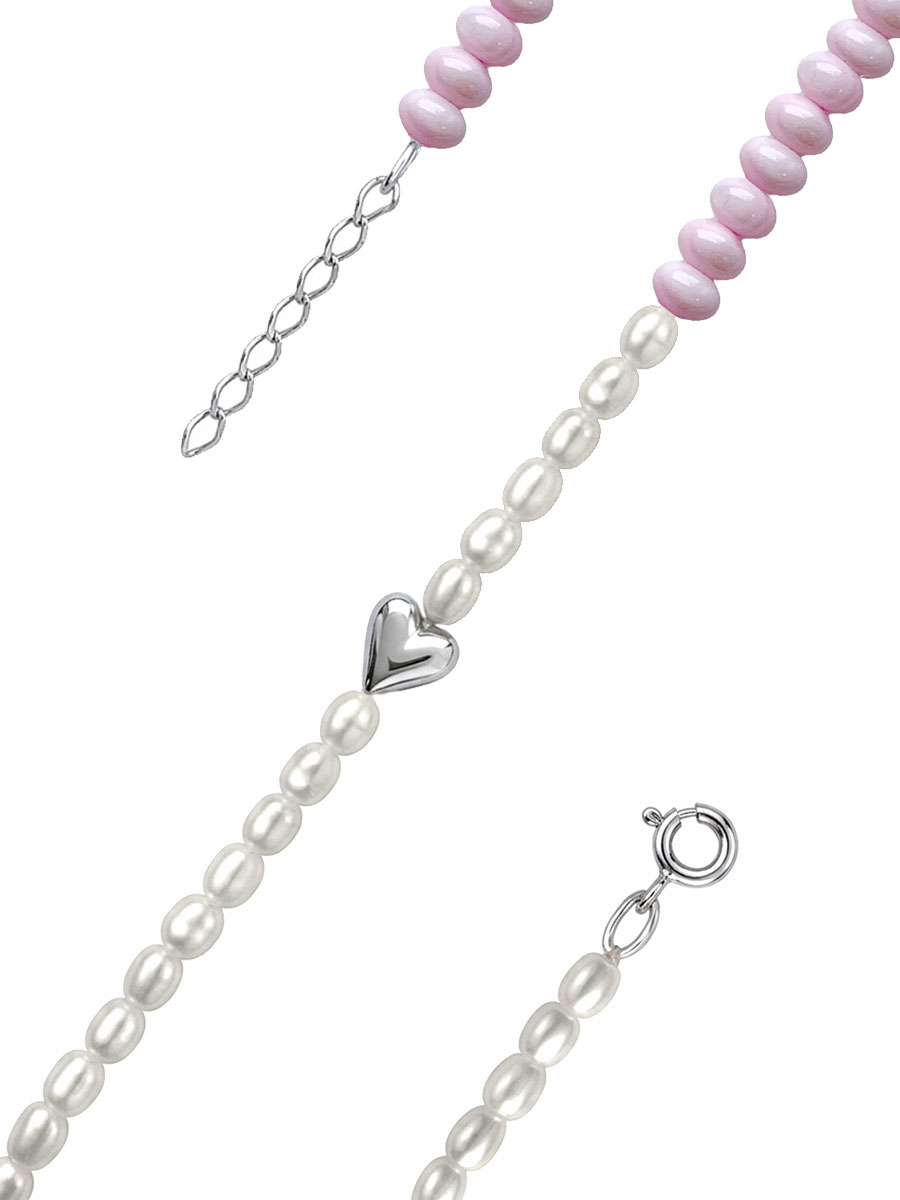 Браслет серебряный 925 с перламутром и жемчугом  | 7121833Л05975