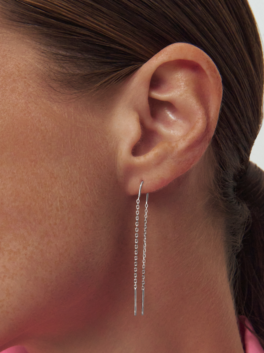 Серьги протяжки серебряные 925 | 0221458-00245