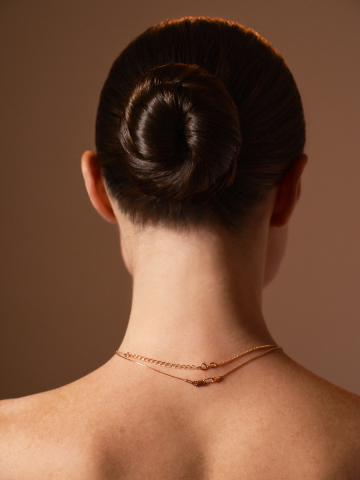 Колье золотое 585 подвеска капля с фианитами 