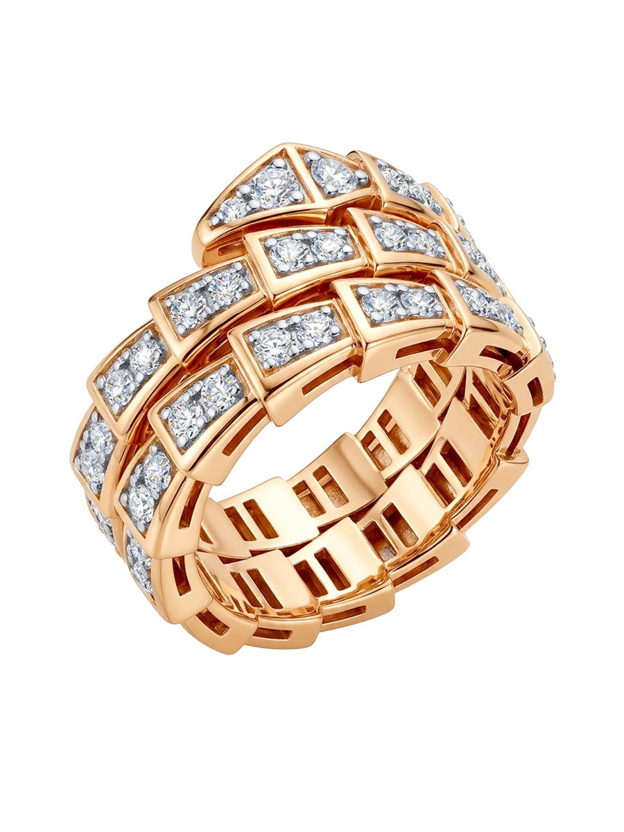 Кольцо золотое 585 змея с бриллиантами | 1101832М00000