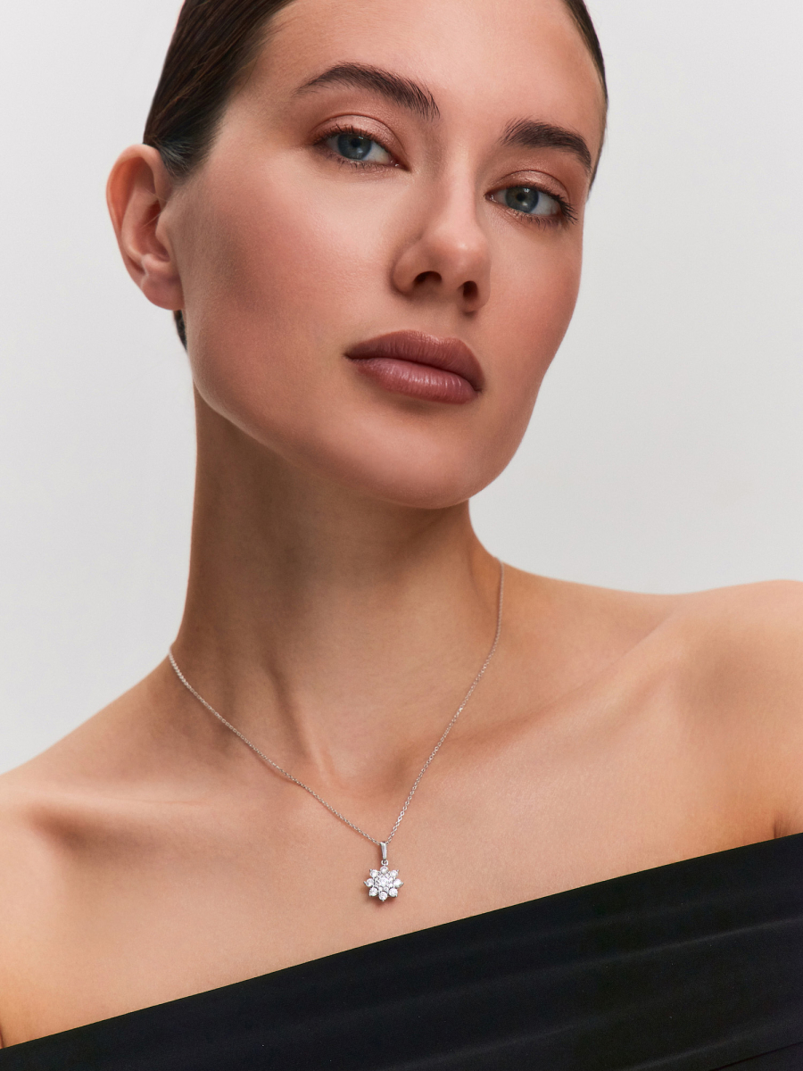 Подвеска серебряная 925 с фианитами  | 4101781-00775