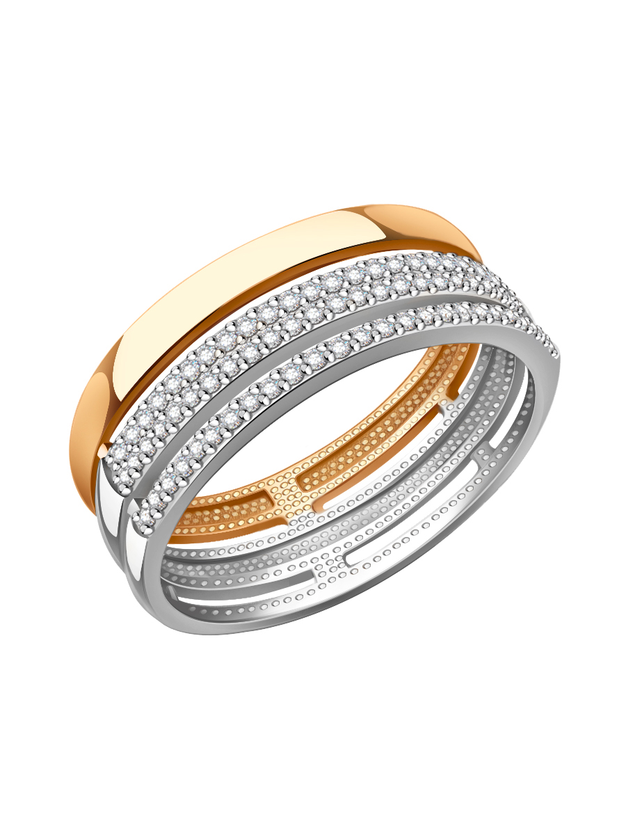 Кольцо золотое 585 с бриллиантами  | 0101788-00006